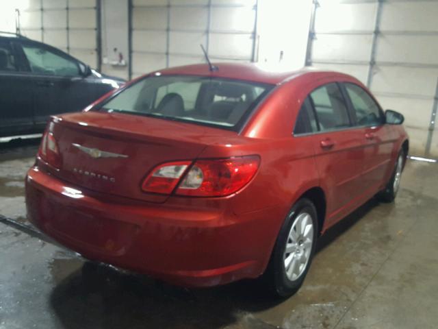 1C3LC46K28N180475 - 2008 CHRYSLER SEBRING LX RED photo 4