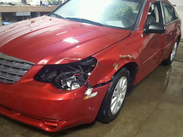 1C3LC46K28N180475 - 2008 CHRYSLER SEBRING LX RED photo 9