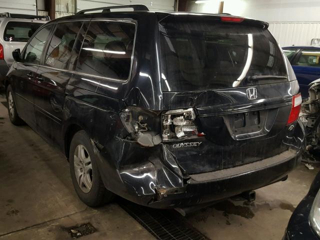 5FNRL38687B109813 - 2007 HONDA ODYSSEY EX BLACK photo 3