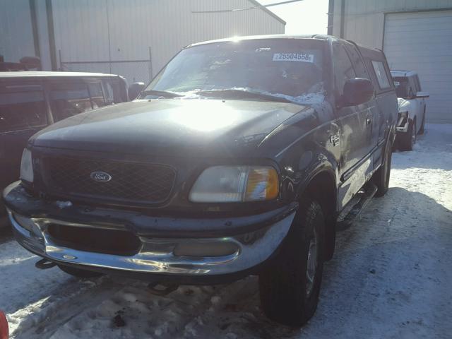 1FTDX18W4WKA06537 - 1998 FORD F150 BLACK photo 2