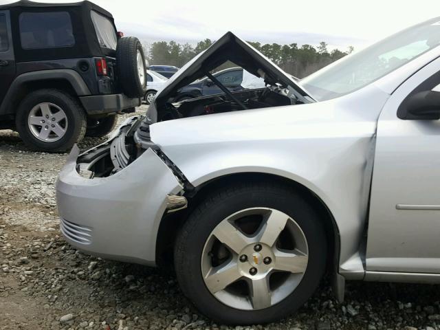 1G1AD5F53A7157578 - 2010 CHEVROLET COBALT 1LT SILVER photo 9