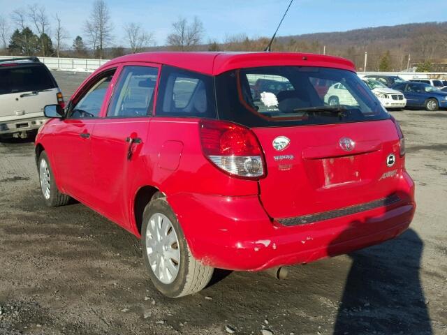 2T1KR32E54C223459 - 2004 TOYOTA MATRIX RED photo 3