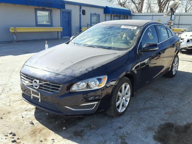 YV126MFK0G2401984 - 2016 VOLVO S60 PREMIE BLUE photo 2