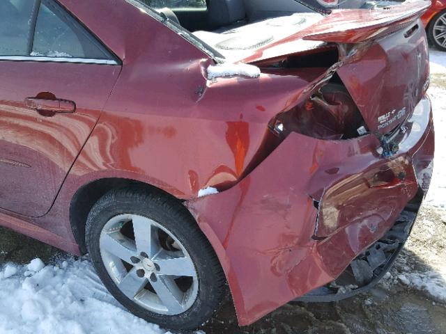 1G2ZA5EK9A4132717 - 2010 PONTIAC G6 RED photo 9