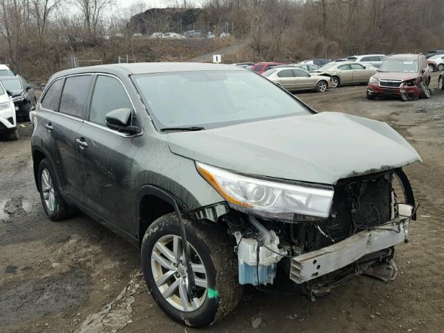 5TDBKRFH5ES010323 - 2014 TOYOTA HIGHLANDER GREEN photo 1