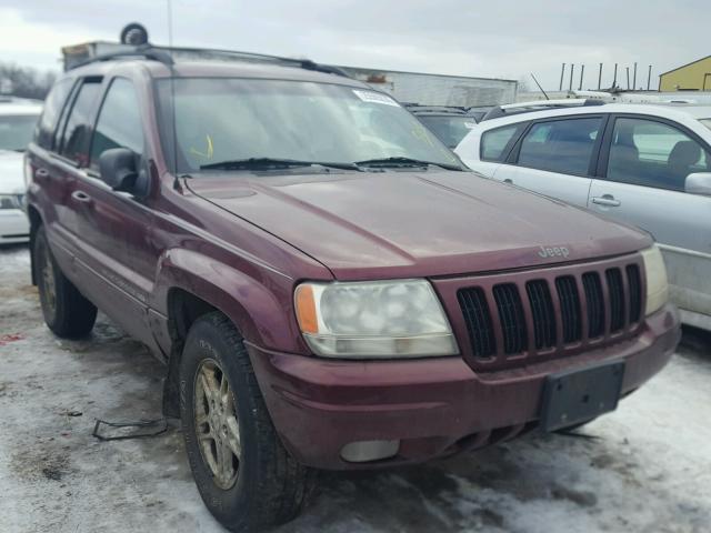 1J4GW58N5YC137224 - 2000 JEEP GRAND CHER BURGUNDY photo 1