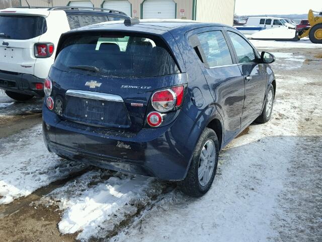 1G1JE6SB2F4165971 - 2015 CHEVROLET SONIC LTZ BLUE photo 4