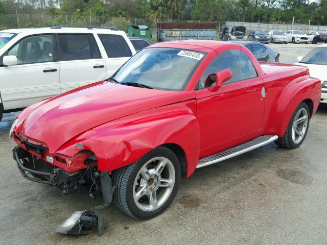 1GCES14H75B115633 - 2005 CHEVROLET SSR RED photo 2