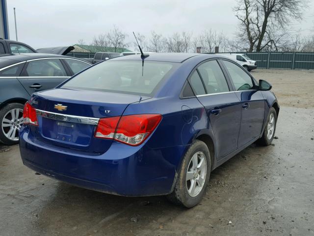 1G1PF5SC3C7113673 - 2012 CHEVROLET CRUZE LT BLUE photo 4