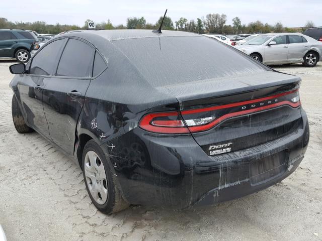 1C3CDFAA3GD752326 - 2016 DODGE DART SE BLACK photo 3