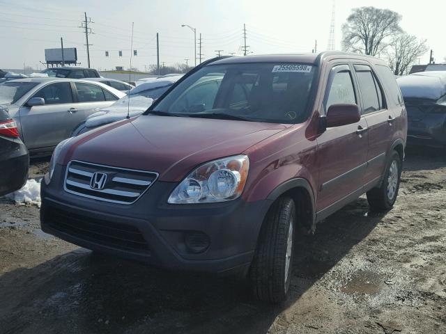 SHSRD78836U408736 - 2006 HONDA CR-V EX MAROON photo 2