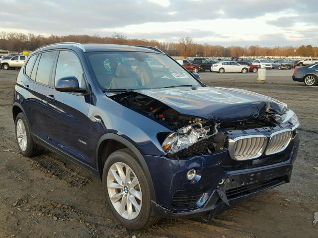 5UXWX9C35H0W75661 - 2017 BMW X3 XDRIVE2 BLUE photo 1