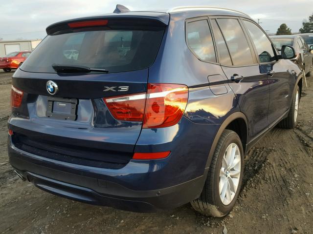 5UXWX9C35H0W75661 - 2017 BMW X3 XDRIVE2 BLUE photo 4