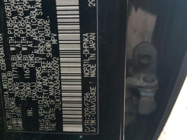 JTLKT324364065092 - 2006 TOYOTA SCION XB 黑色 照片 10