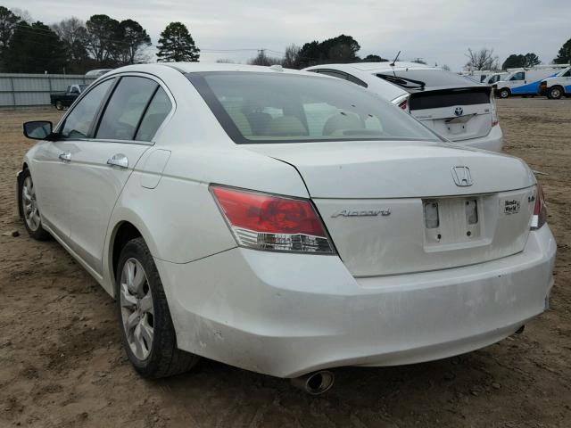 1HGCP36808A005794 - 2008 HONDA ACCORD EXL WHITE photo 3