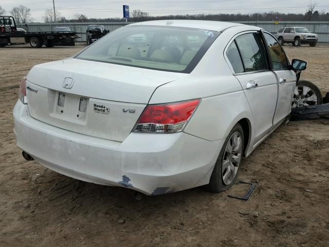 1HGCP36808A005794 - 2008 HONDA ACCORD EXL WHITE photo 4