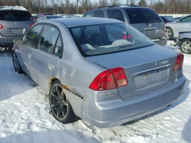 2HGES25791H511920 - 2001 HONDA CIVIC EX ვერცხლისფერი ფოტო 3