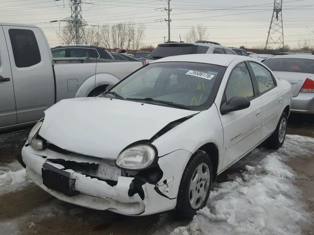 1B3ES46C0YD778605 - 2000 DODGE NEON BASE WHITE photo 2