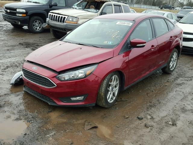 1FADP3F27FL381270 - 2015 FORD FOCUS SE RED photo 2