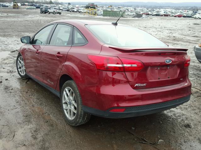 1FADP3F27FL381270 - 2015 FORD FOCUS SE RED photo 3