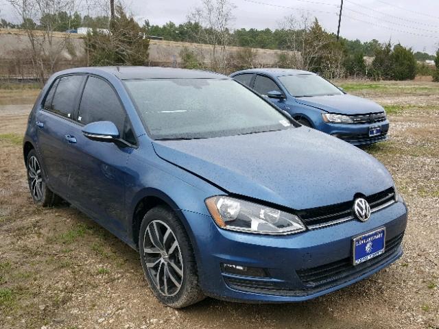 3VW217AU0HM019105 - 2017 VOLKSWAGEN GOLF S BLUE photo 1