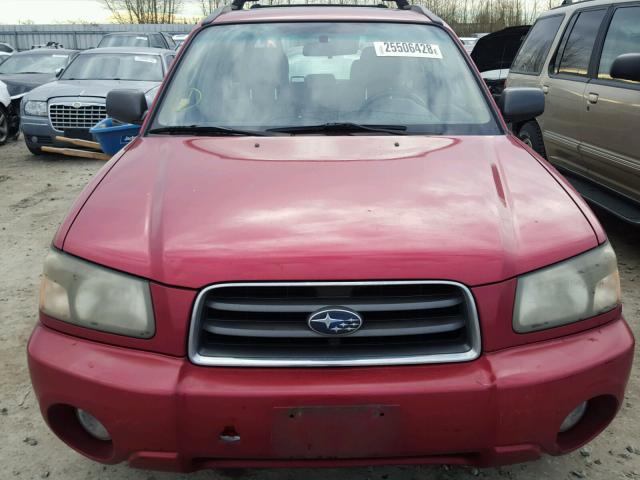 JF1SG65654H737454 - 2004 SUBARU FORESTER 2 RED photo 9