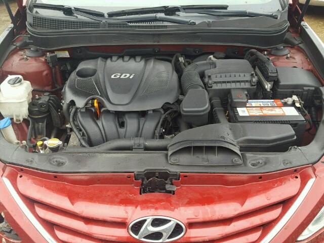 5NPEB4AC5BH305953 - 2011 HYUNDAI SONATA GLS RED photo 7