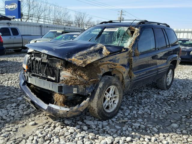 1J4GX48S94C388674 - 2004 JEEP GRAND CHER BLUE photo 2