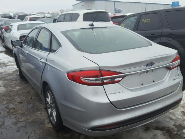 3FA6P0LUXHR386500 - 2017 FORD FUSION SE GRAY photo 3