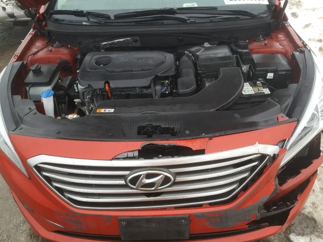 5NPE24AF9HH486834 - 2017 HYUNDAI SONATA SE RED photo 7