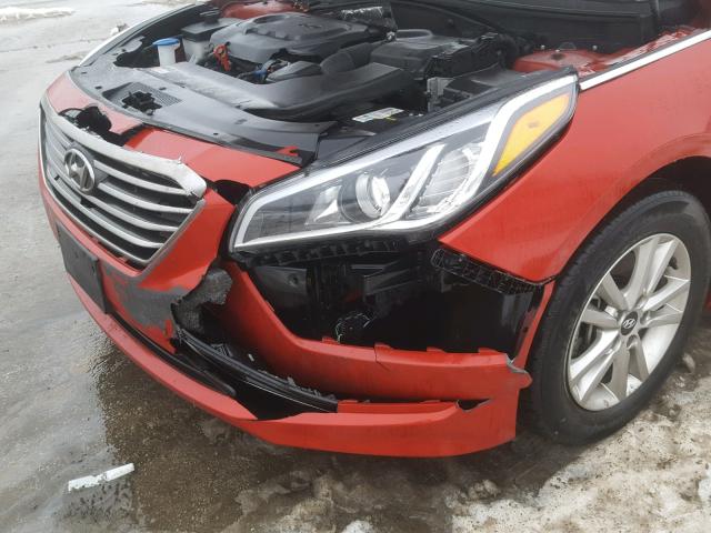 5NPE24AF9HH486834 - 2017 HYUNDAI SONATA SE RED photo 9