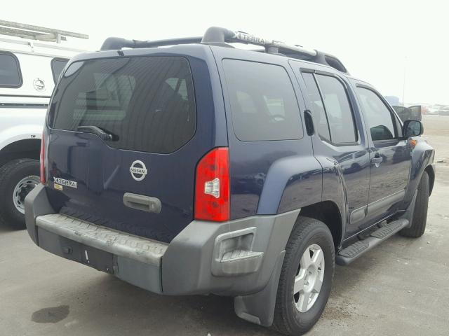 5N1AN08U76C506215 - 2006 NISSAN XTERRA OFF BLUE photo 4