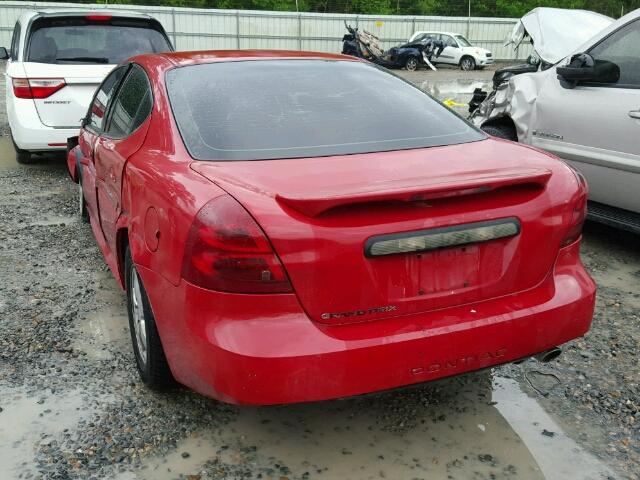 2G2WP552781133226 - 2008 PONTIAC GRAND PRIX RED photo 3