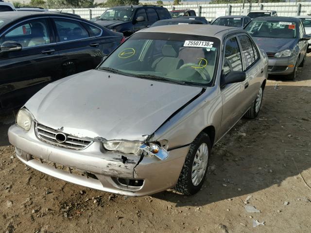 1NXBR12E31Z526738 - 2001 TOYOTA COROLLA CE GOLD photo 2