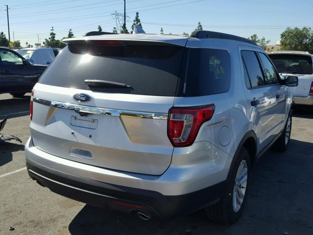 1FM5K7B88HGC47633 - 2017 FORD EXPLORER SILVER photo 4