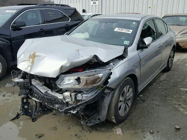 1HGCR2F30EA115460 - 2014 HONDA ACCORD LX SILVER photo 2