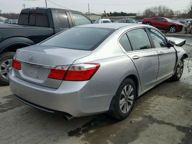 1HGCR2F30EA115460 - 2014 HONDA ACCORD LX SILVER photo 4