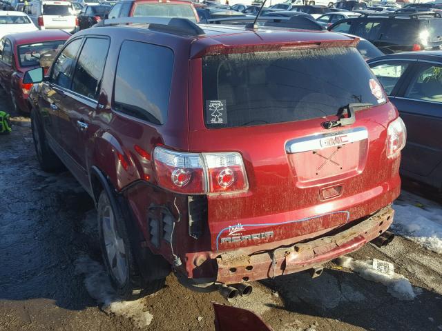 1GKLRMED8AJ269708 - 2010 GMC ACADIA SLT მუქწითელი ფოტო 3