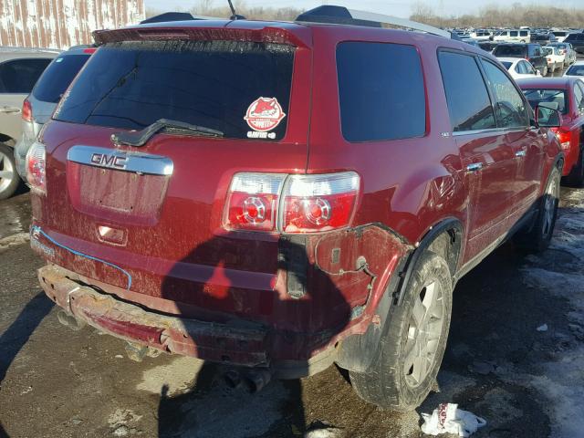 1GKLRMED8AJ269708 - 2010 GMC ACADIA SLT მუქწითელი ფოტო 4