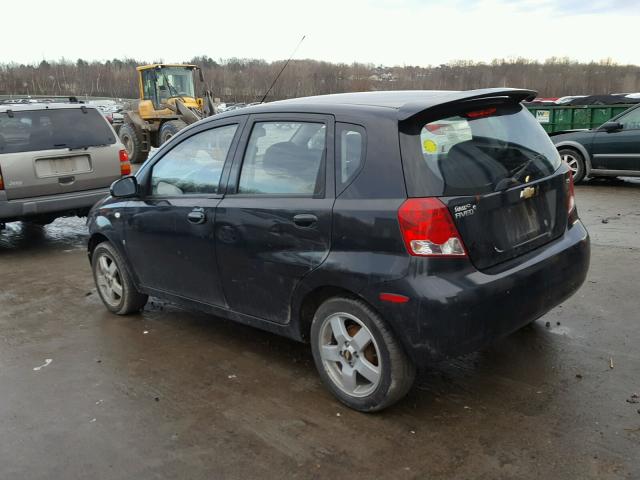 KL1TD66677B726525 - 2007 CHEVROLET AVEO BASE BLACK photo 3