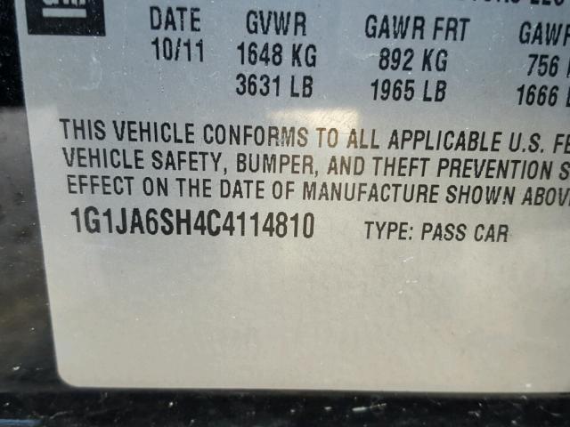 1G1JA6SH4C4114810 - 2012 CHEVROLET SONIC LS 蓝色 照片 10