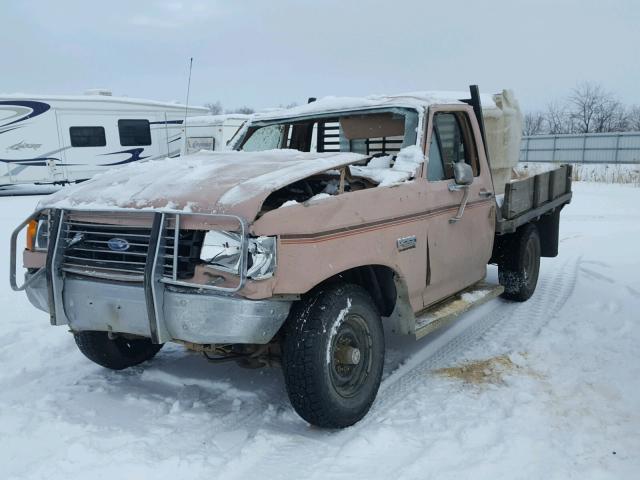 1FTEF26N9HPA67329 - 1987 FORD F250 TAN photo 2