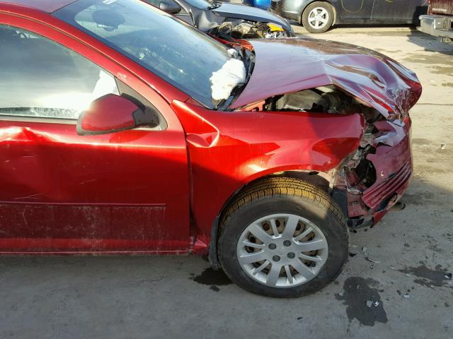 1G1AC1F58A7148936 - 2010 CHEVROLET COBALT 1LT RED photo 9