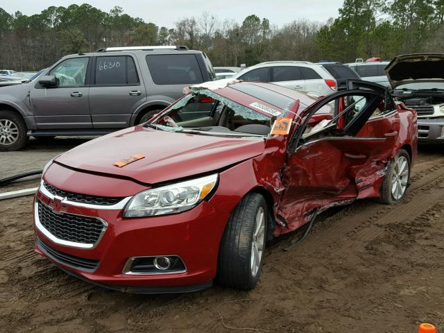 1G11H5SL6EF183399 - 2014 CHEVROLET MALIBU LTZ RED photo 2