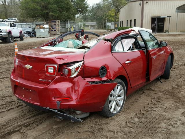 1G11H5SL6EF183399 - 2014 CHEVROLET MALIBU LTZ წითელი ფოტო 4