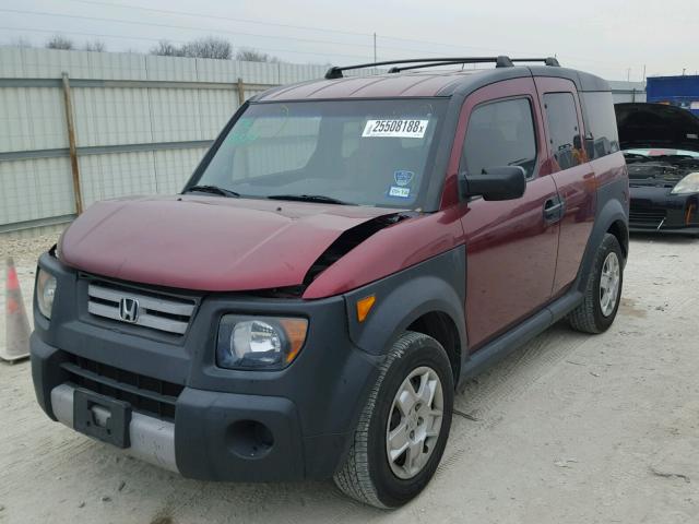 5J6YH18338L012809 - 2008 HONDA ELEMENT LX BURGUNDY photo 2