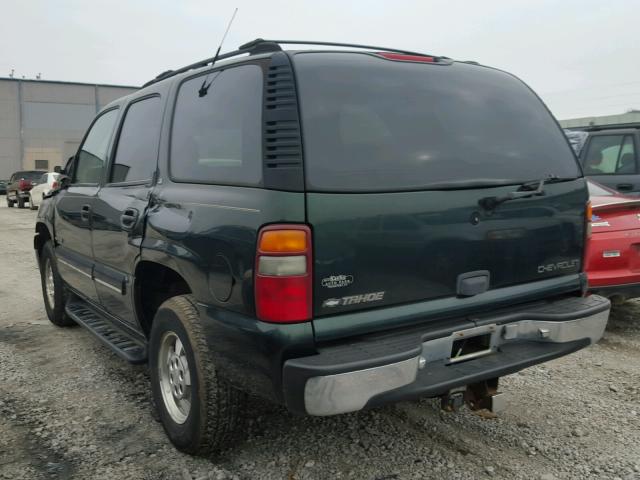 1GNEK13T71R119180 - 2001 CHEVROLET TAHOE K150 GREEN photo 3