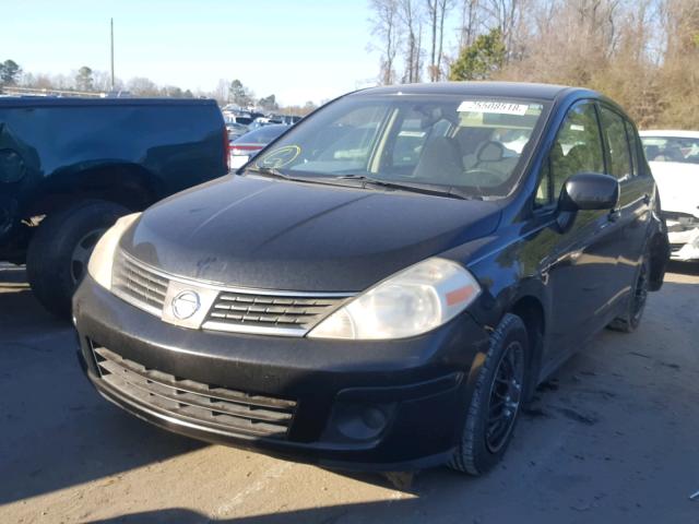 3N1BC13E48L376215 - 2008 NISSAN VERSA S BLACK photo 2