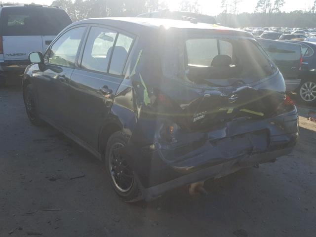 3N1BC13E48L376215 - 2008 NISSAN VERSA S BLACK photo 3