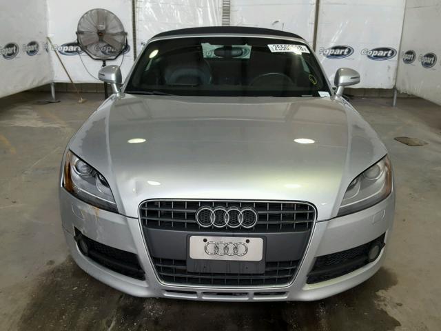 TRUMF38J281001399 - 2008 AUDI TT 2.0T SILVER photo 9